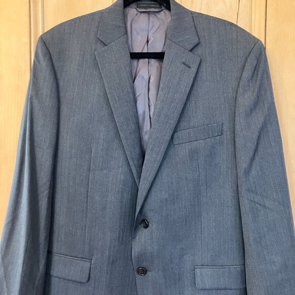 Lauren Ralph Lauren Mens Herringbone Wool Blazer Jacket Size 42R Gray AN EXC - Picture 4 of 12